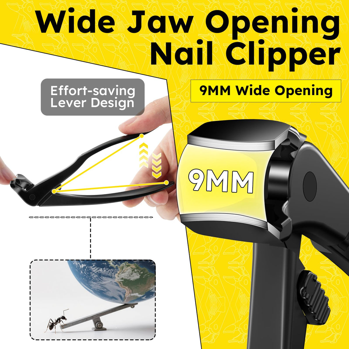 Coupe-ongles Jovareneo avec verrou de sécurité fermé