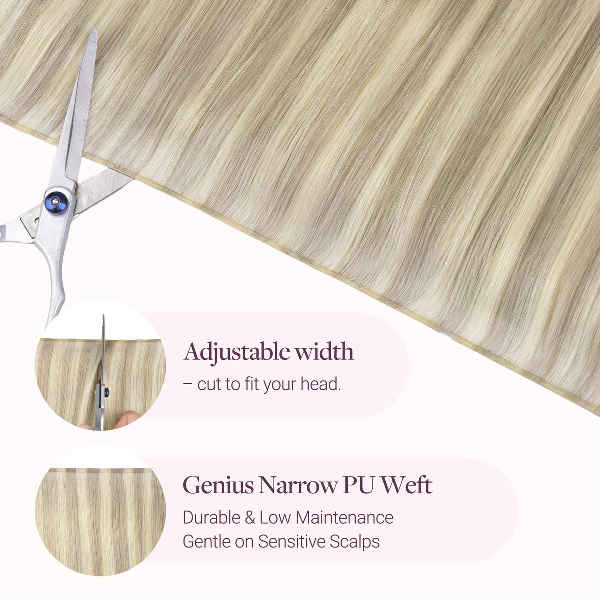 Coupe personnalisable des extensions de cheveux GOO GOO
