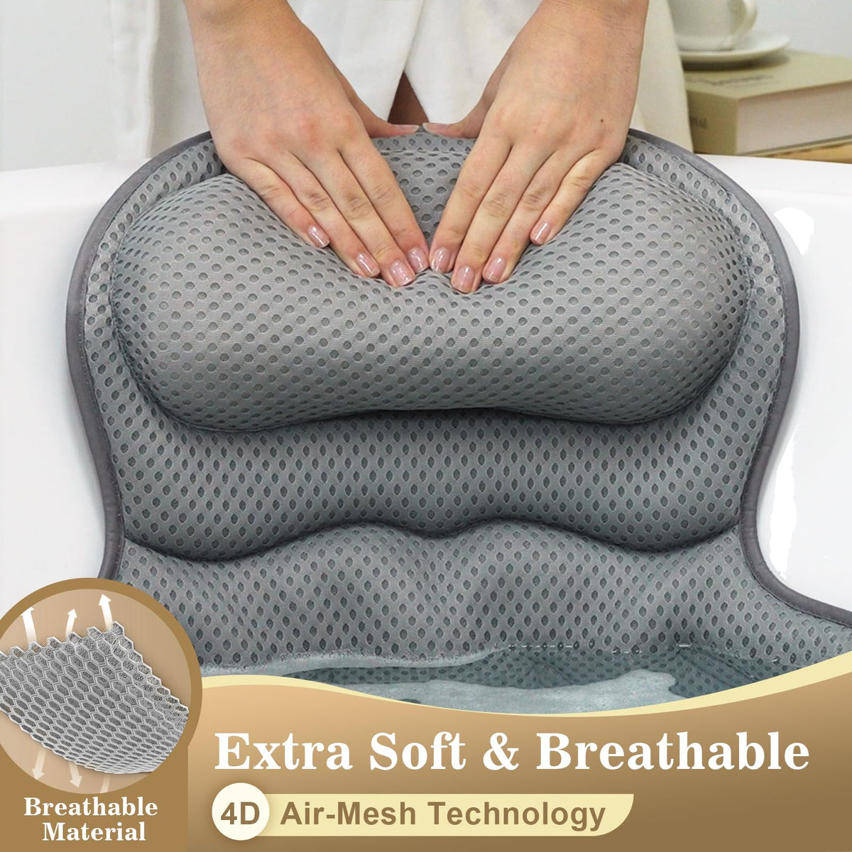 Coussin de bain Binobella en tissu 4D aéré