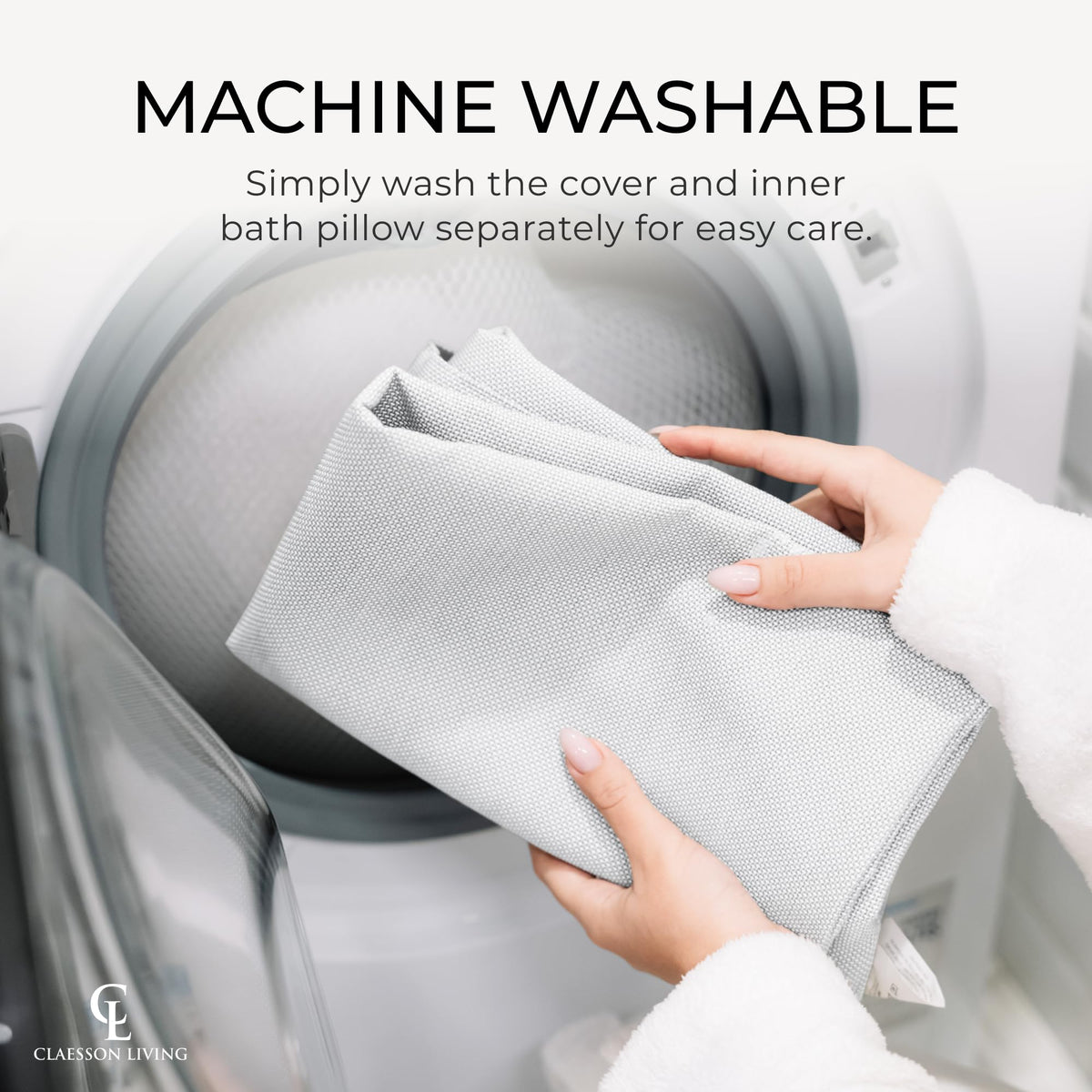 Coussin de bain Claessonliving avec détail sur la couture