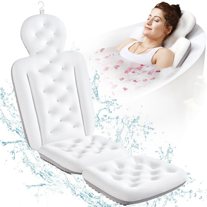 Coussin de bain complet VOXOR blanc 56" x 16" vue de face