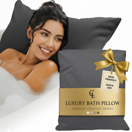 Coussin de bain ergonomique Claessonliving gris foncé, vue de face