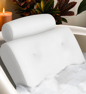 Coussin de bain luxe Everlasting Comfort vue de face avec maillage blanc
