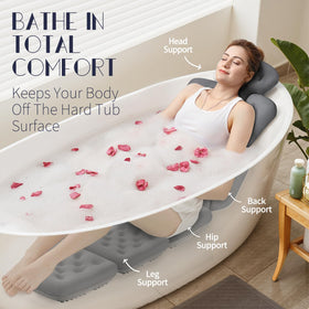 Coussin de bain VOXOR installé dans une baignoire