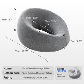 Coussin de massage xiaomubiao en position sur une table de massage