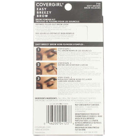 COVERGIRL Easy Breezy Kit à Sourcils avec pinceau professionnel double embout