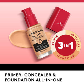 COVERGIRL Fond de Teint en teinte Warm Tawny sur un fond neutre