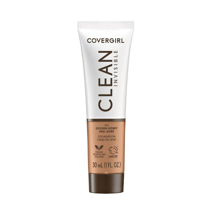 COVERGIRL Fond de Teint Invisible Clean tube doré de face