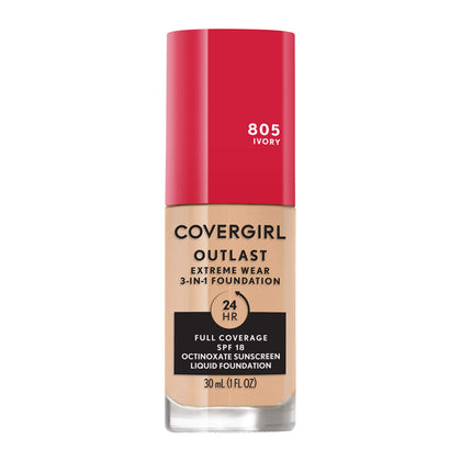 COVERGIRL Fond de Teint Liquide 3-en-1 Ivoire avant
