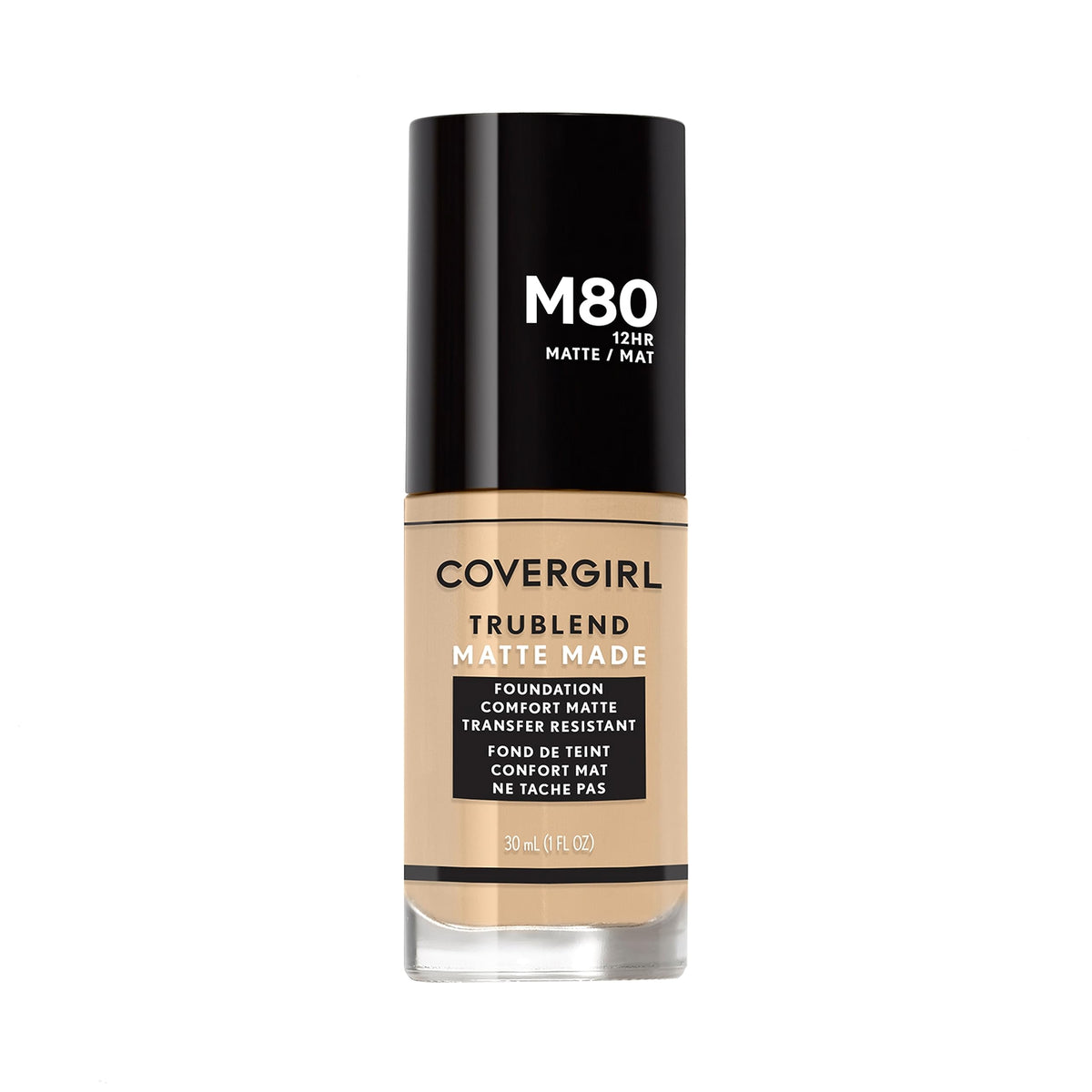 COVERGIRL Fond de Teint Liquide TruBlend Matte Made en Beige Caramel, vue avant
