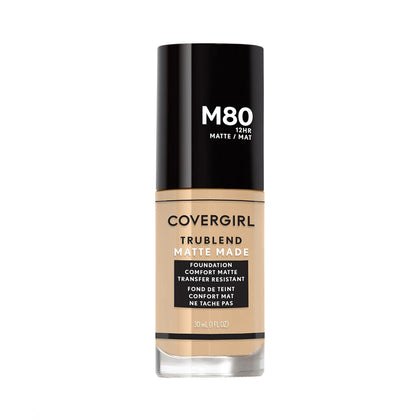 COVERGIRL Fond de Teint Liquide TruBlend Matte Made en Beige Caramel, vue avant
