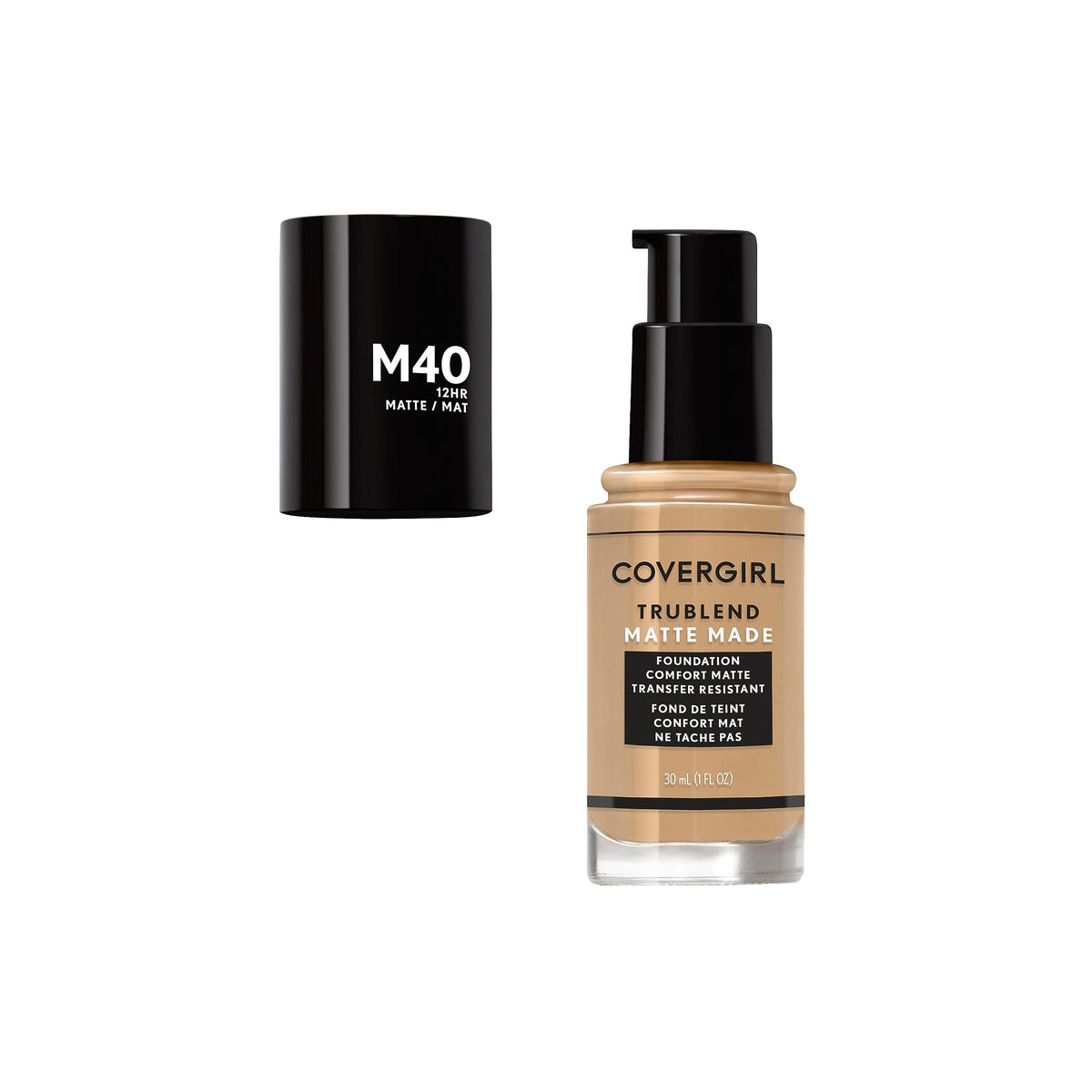 COVERGIRL Fond de Teint Trublend Matte T10 Ambre Doré flacon avec étiquette