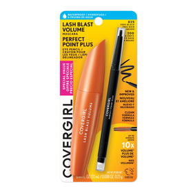 COVERGIRL Mascara Volume Waterproof et Crayon Eyeliner Noir, vue avant