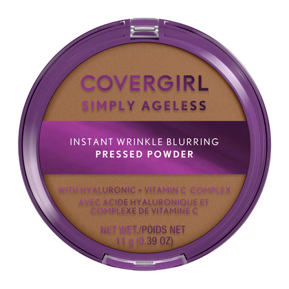 COVERGIRL Poudre Pressée Soft Sable vue avant avec un couvercle transparent