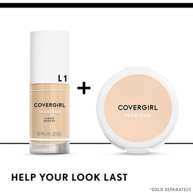 COVERGIRL truBlend Fond de Teint M7 sur une table de maquillage
