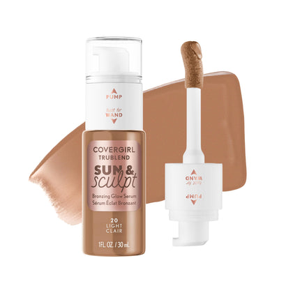COVERGIRL TruBlend Sérum Bronzant 20 Light vue avant avec applicateur