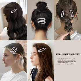 Cptots barrettes à cheveux blanches avec accessoires de mode