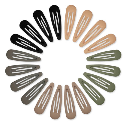 Cptots barrettes à cheveux noires en métal, vue de face
