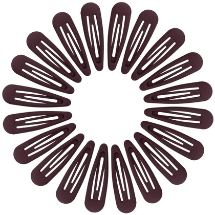 Cptots barrettes à cheveux rouges mat, pack de 20, vue de face