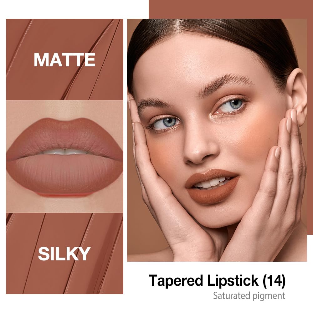 Crayon à lèvres evpct de couleur nude brun avec étui élégant