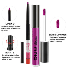 Crayon à lèvres evpct fuchsia en gros plan sur fond blanc