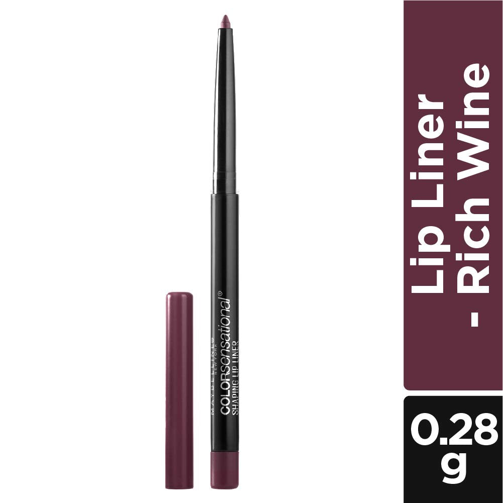 Crayon à lèvres MAYBELLINE Rich Wine ouvert avec la couleur visible