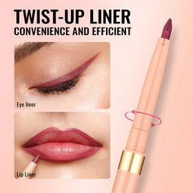 Crayon à lèvres Oulac utilisé dans un look de maquillage
