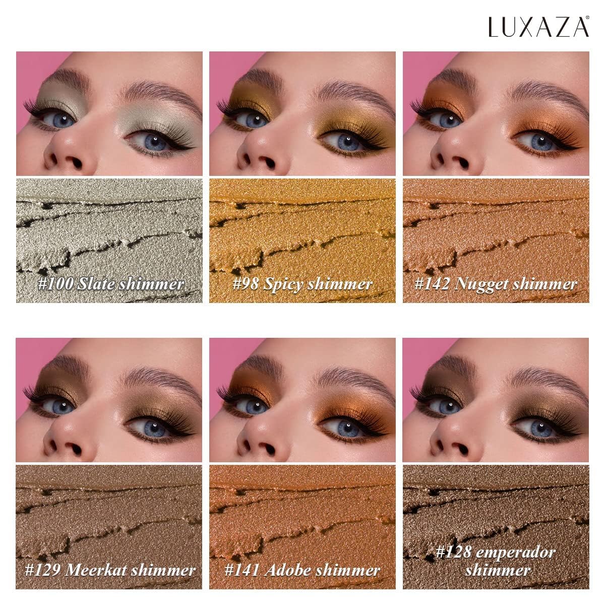 Crayon à ombre à paupières LUXAZA avec pinceau de mélange