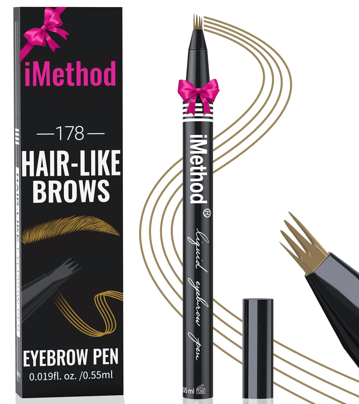 Crayon à sourcils iMethod brun clair, vue de face