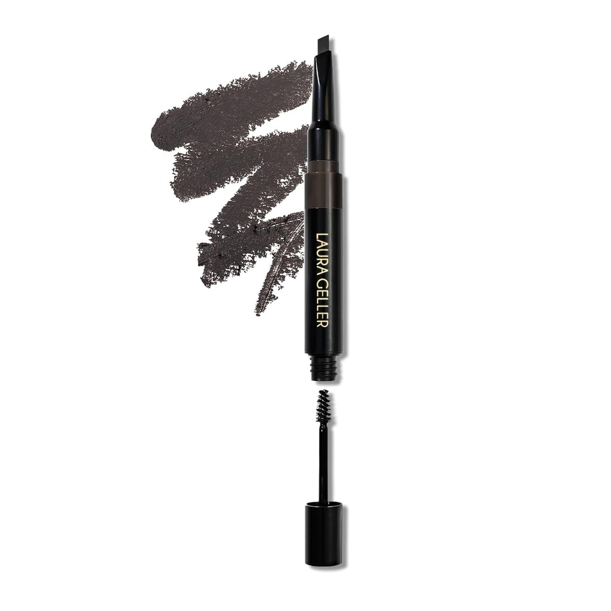 Crayon à sourcils LAURA GELLER Sculpt-n-Stay 2-en-1 noir doux vue de face