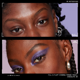 Crayon à sourcils NYX Fill & Fluff Chocolat en usage