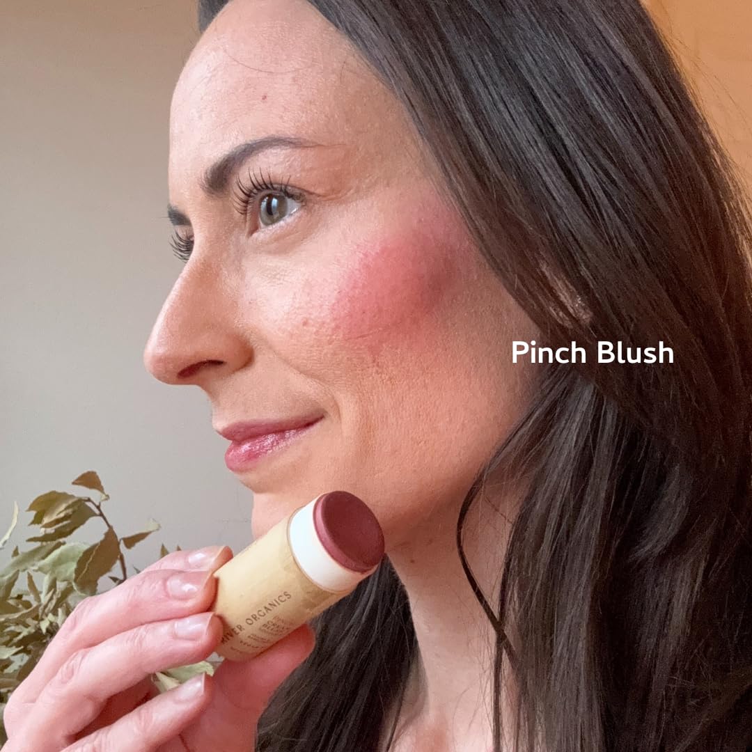 Crayon blush River Organics avec tube en papier compostable