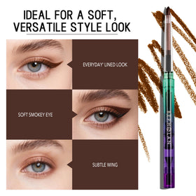 Crayon eyeliner gel BEPHOLAN marron sur peau avec couleur intense
