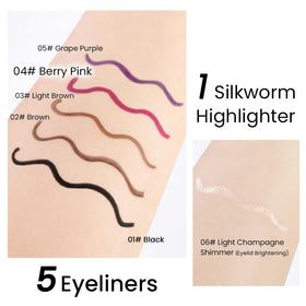 Crayon eyeliner gel Kaely dans une trousse de maquillage
