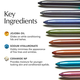 Crayon eyeliner marron brillant avec lumière