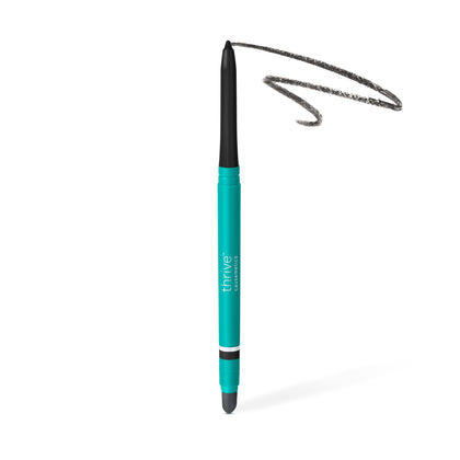 Crayon eyeliner waterproof noir mat Thrive Causemetics avec pointe estompeur
