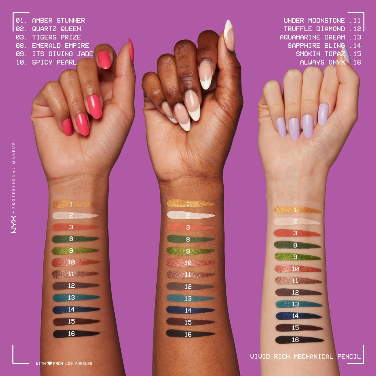 Crayon Yeux NYX Émeraude sur fond blanc