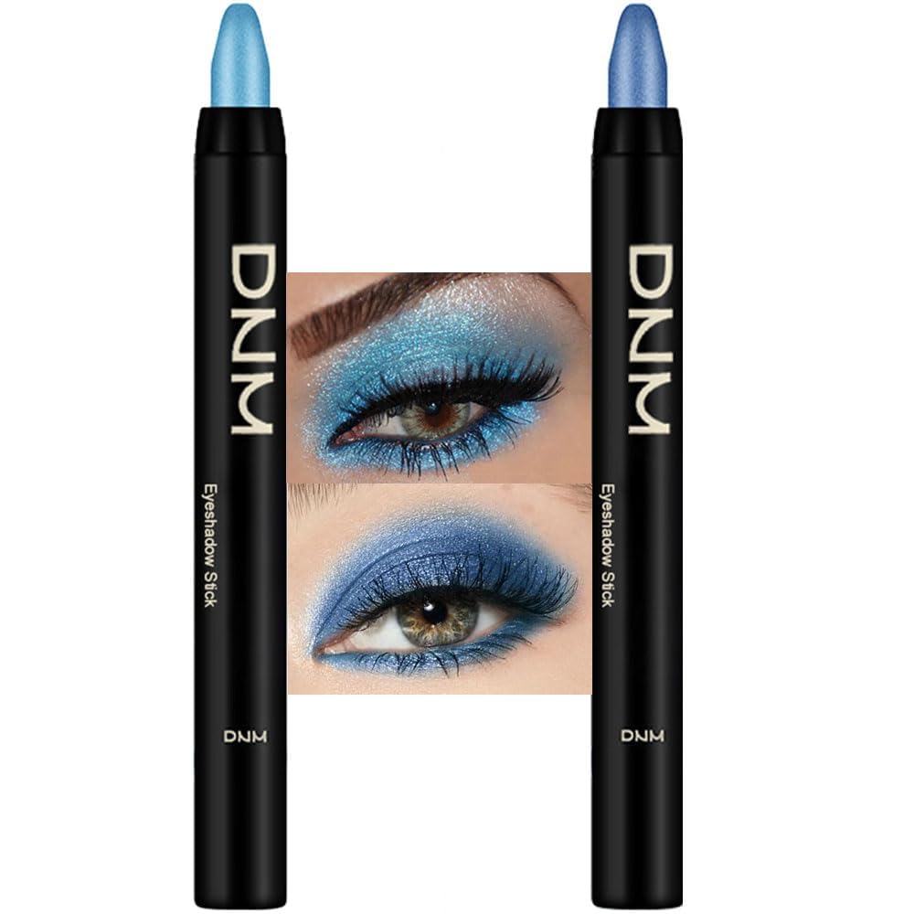 Crayons à paupières crème evpct Dazzling Blue et Royal Blue en vue avant