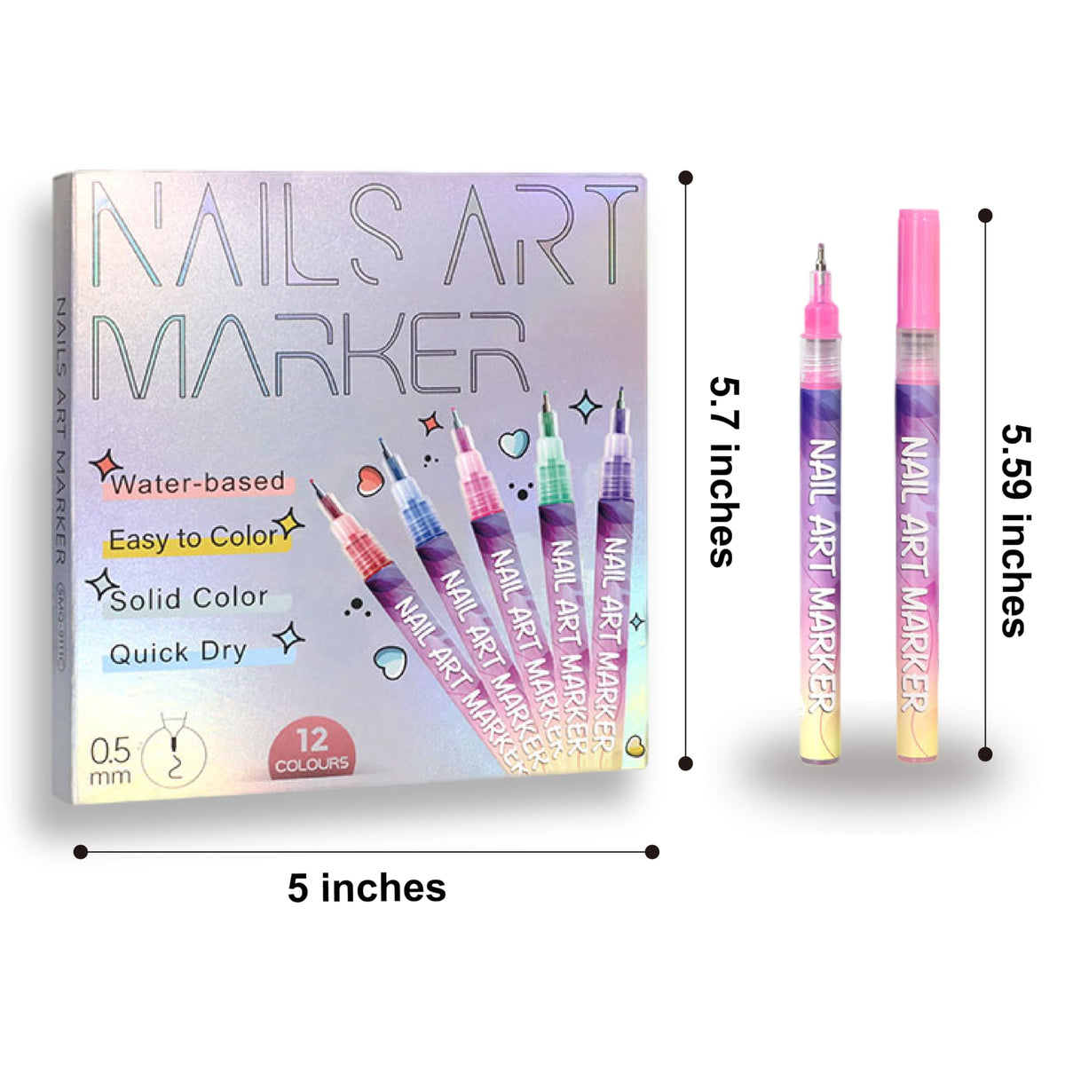 Création d'un motif floral avec stylos de nail art AOKELEON