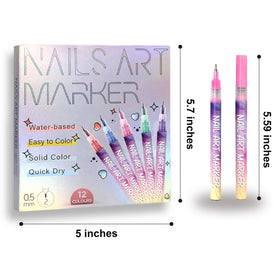 Création d'un motif floral avec stylos de nail art AOKELEON