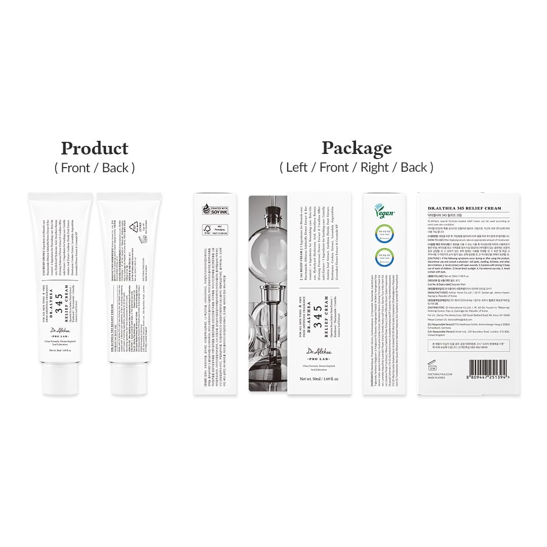 Crème 345 Relief Dr.Althea en application sur la peau
