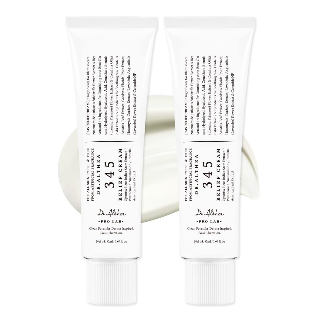 Crème 345 Relief Dr.Althea vue de face avec texture légère