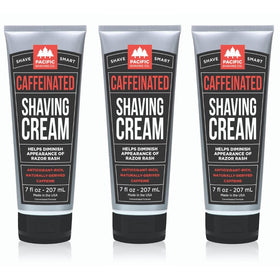 Crème à raser caféinée Pacific Shaving Company, emballage avant