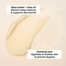 Crème à raser eos Lavande en utilisation dans la douche