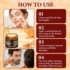 Crème à venin d'abeille Kallteren sur une surface de maquillage