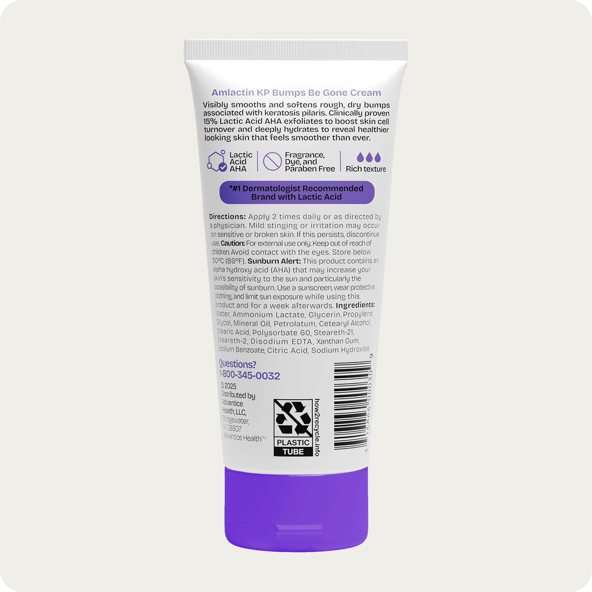 Crème AmLactin KP Bumps Be Gone avec d'autres produits de soin AmLactin