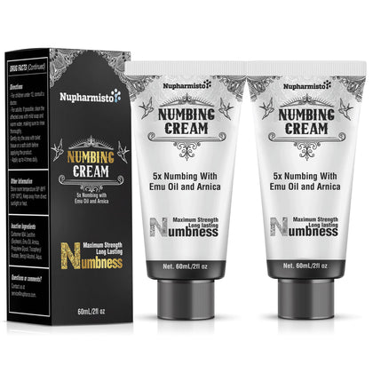 Crème anesthésiante Nupharmco 120ml vue avant avec packaging