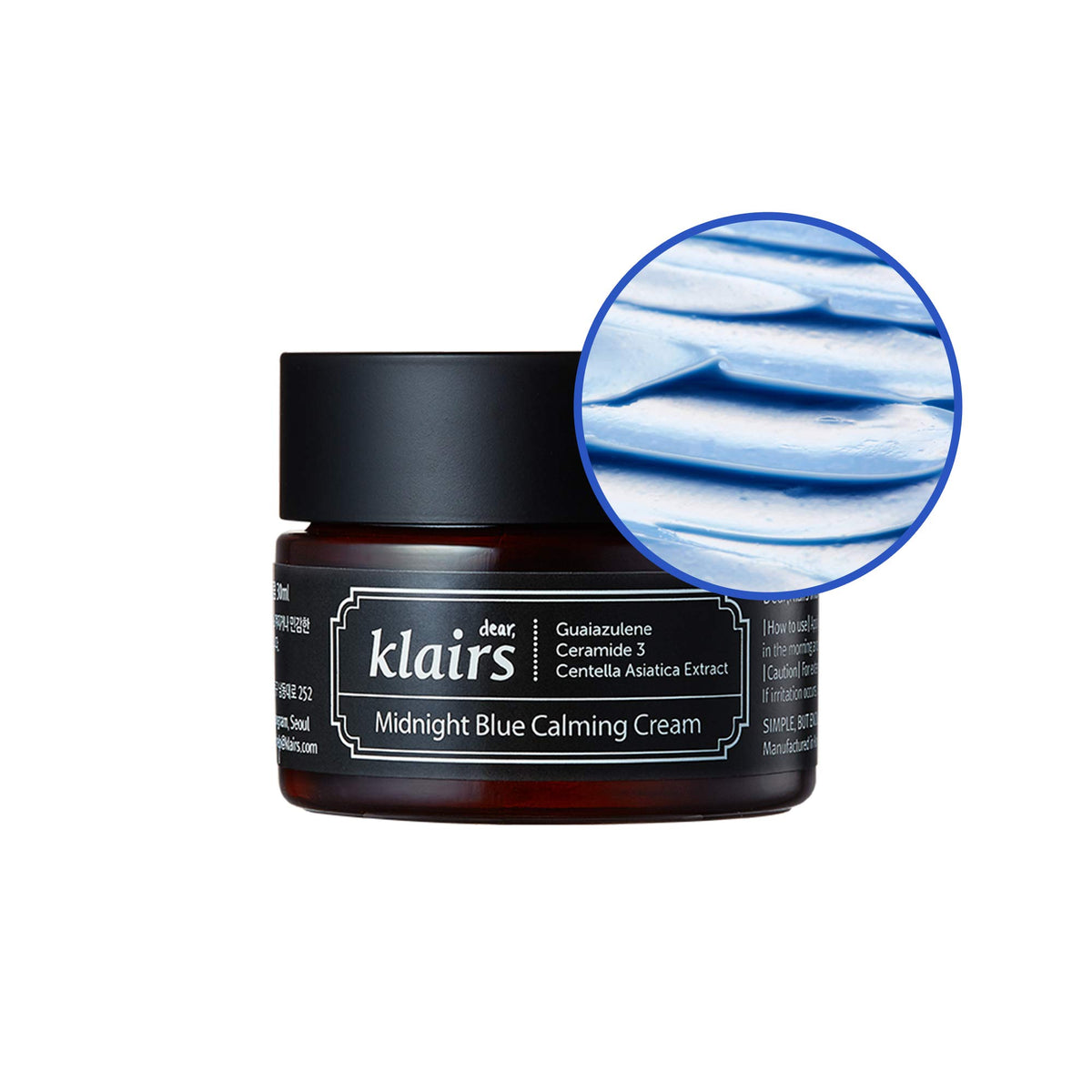 Crème Apaisante Bleue DearKlairs 132g vue de face