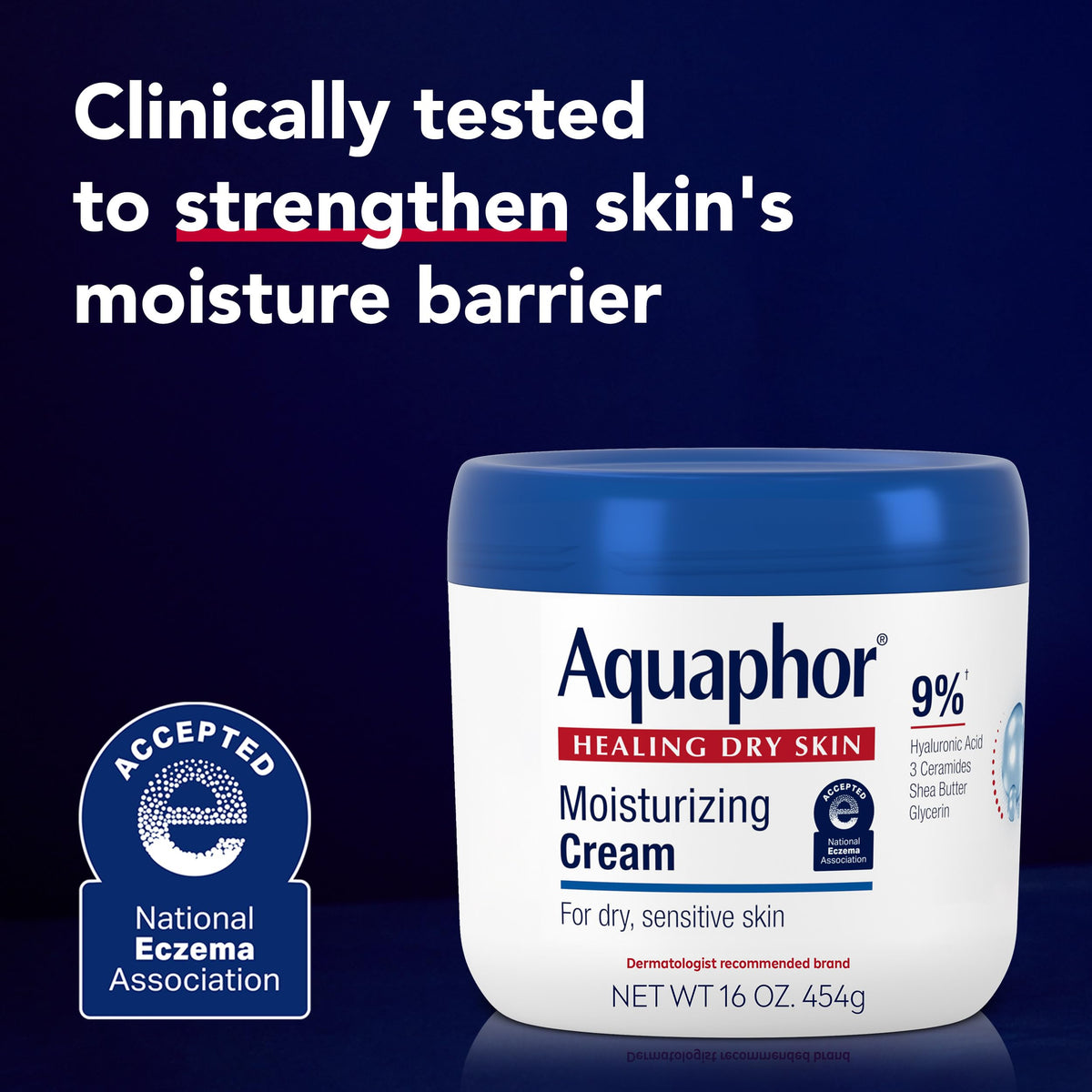 Crème Aquaphor appliquée sur une peau sèche