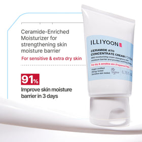 Crème Ato Concentrée Illiyoon 500ml sur une surface en bois